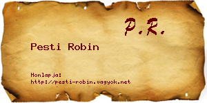 Pesti Robin névjegykártya
